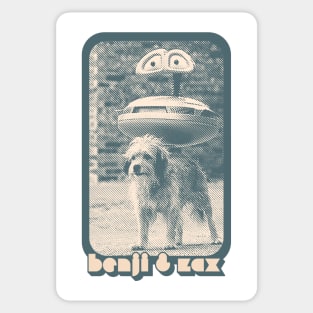 Benji, Zax & the Alien Prince  /// Retro Style Fan Art Design Sticker